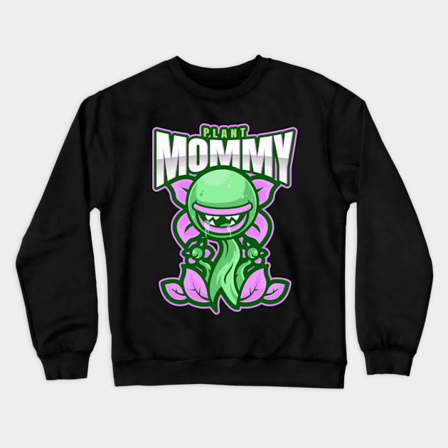 Purple Plant Mommy Crewneck Sweatshirt by Nothing But Tee Shirts